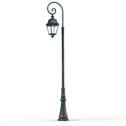 Lampadaire Avenue 3 N°9 LED Warm Patine vert de gris 008 Diffuseur clair 103138008