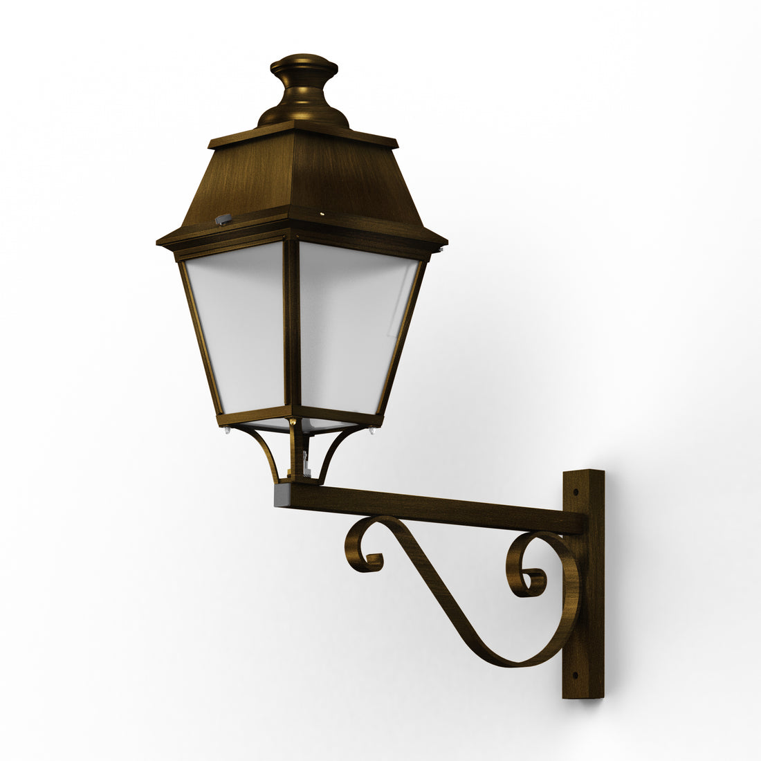 Applique Avenue 4 N°3 LED 35W 3000°K Patine dorée 009 PMMA clair structuré 104255009