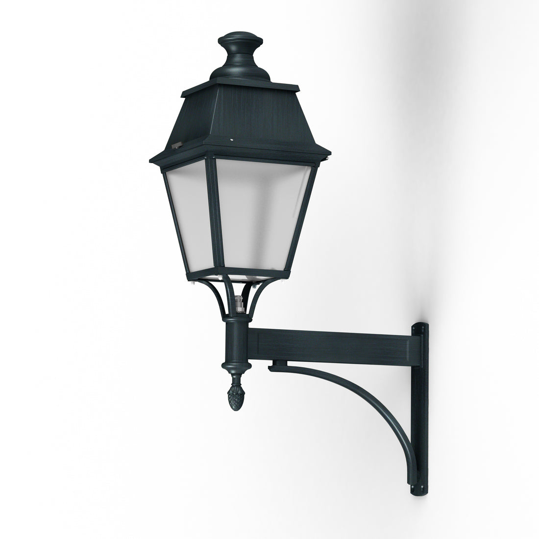 Applique Avenue 4 N°4 LED 35W 3000°K vert de gris 008 PMMA clair structuré 104257008