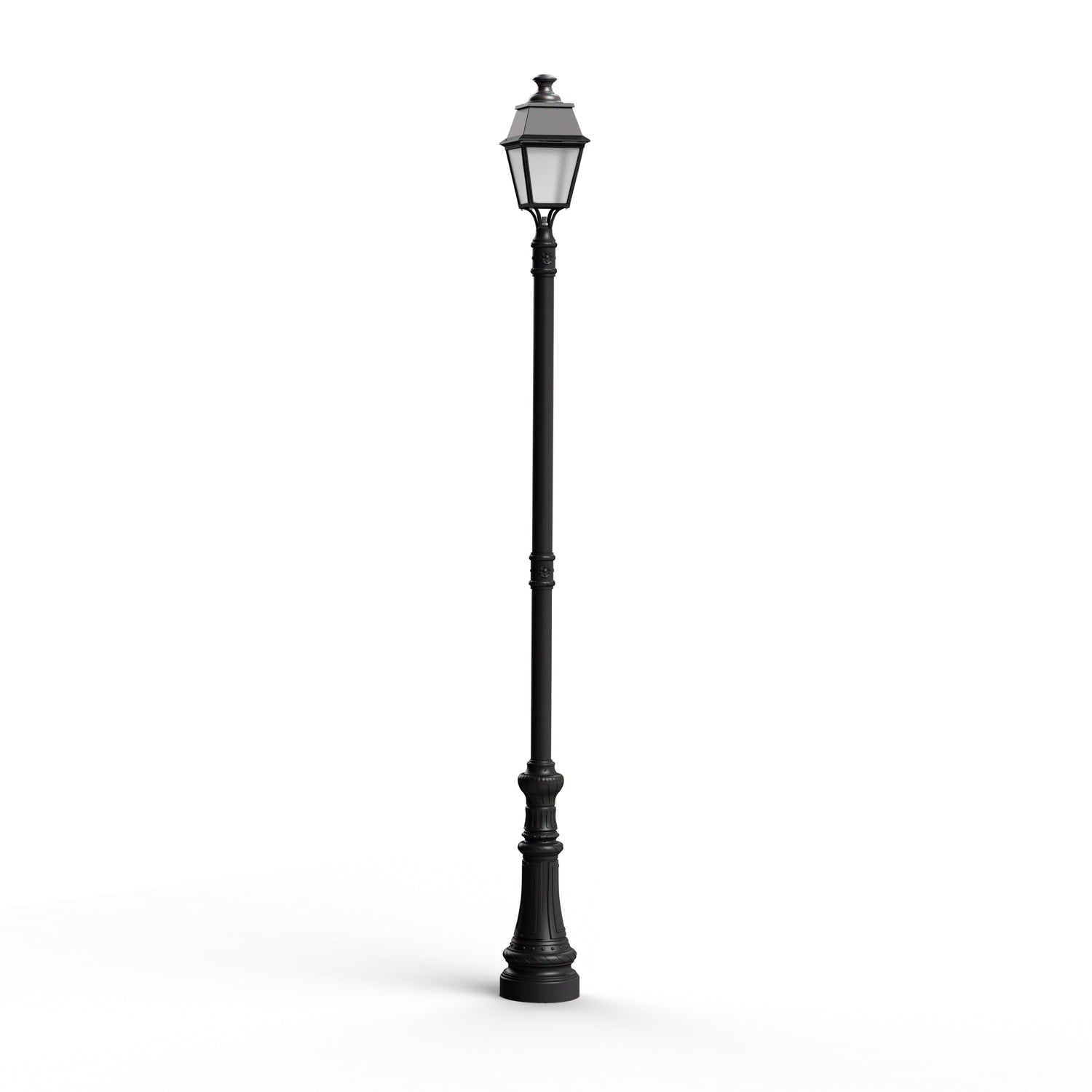 Lampadaire Avenue 4 N°8 LED 35W 3000°K Noir 000 PMMA clair structuré 104263000