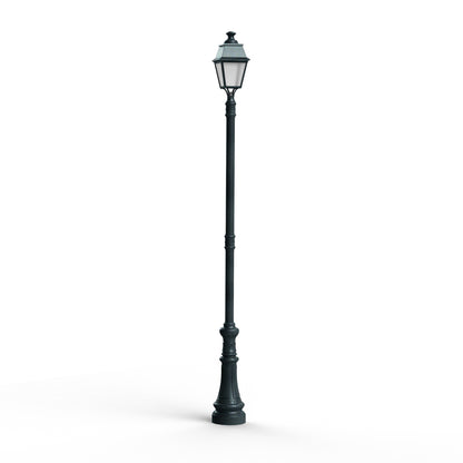 Lampadaire Avenue 4 N°8 LED 35W 3000°K vert de gris 008 PMMA clair structuré 104263008