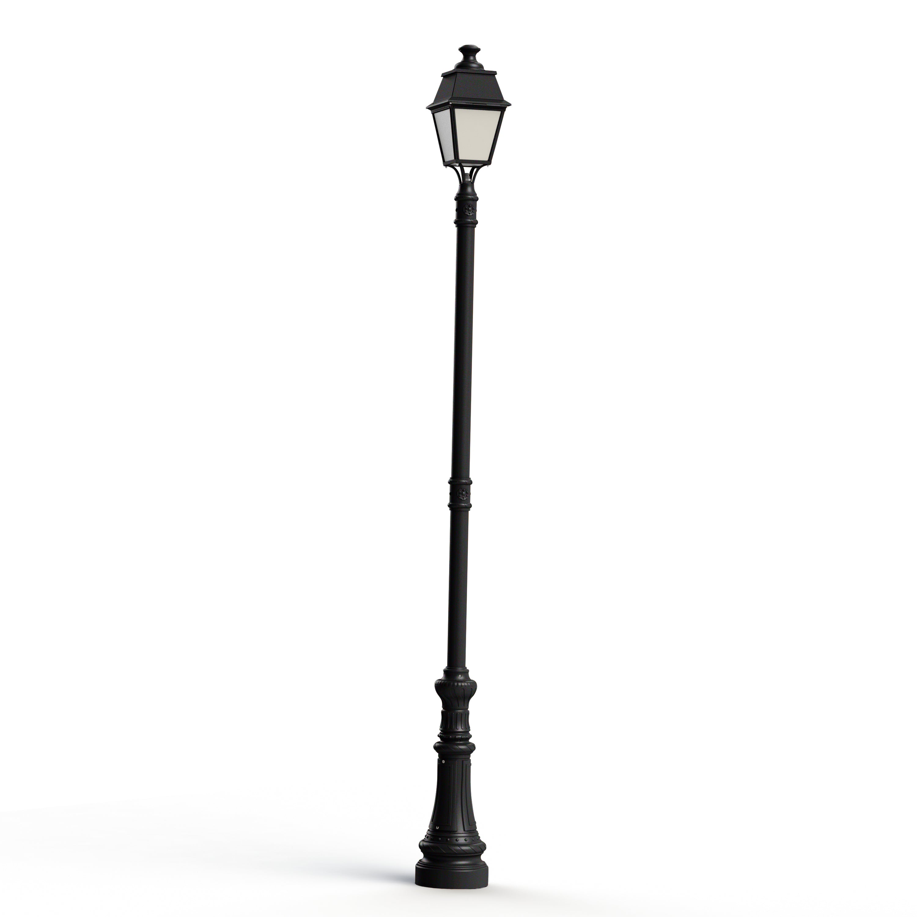 Lampadaire Avenue 4 N°8 E27 opale Noir foncé 000 104164000