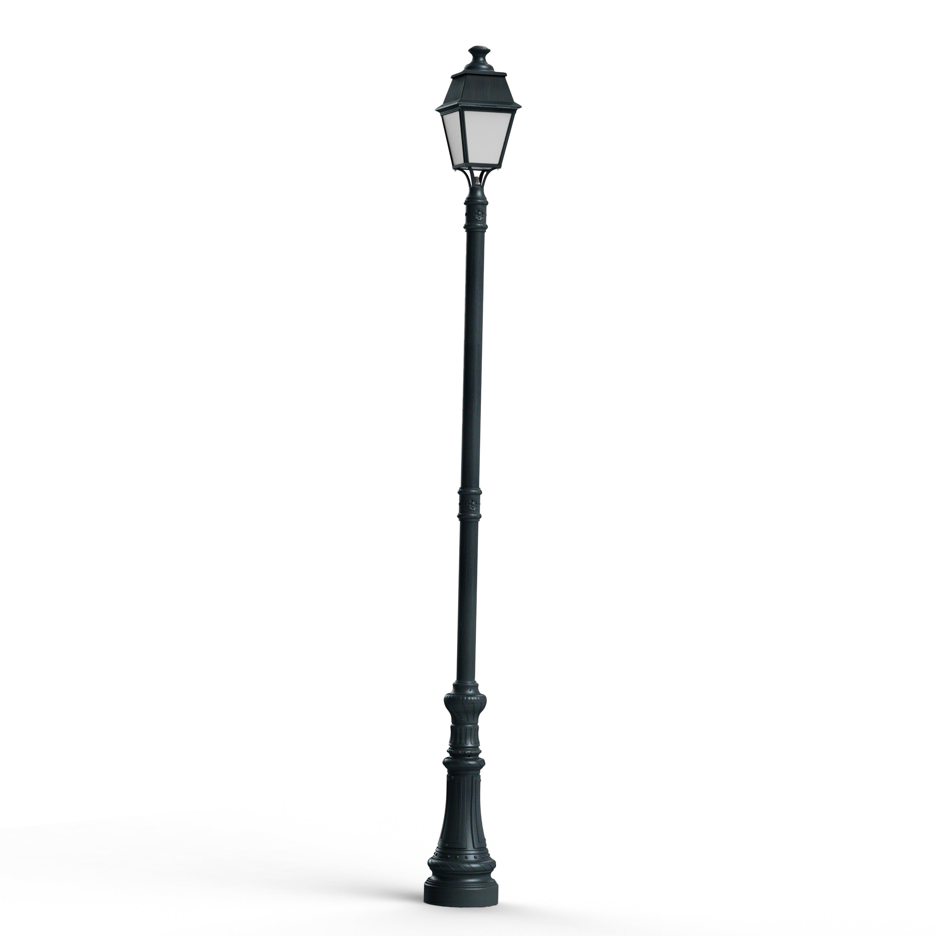 Lampadaire Avenue 4 N°8 LED 35W 2700°K Patine vert de gris 008 Diffuseur opale 104364008