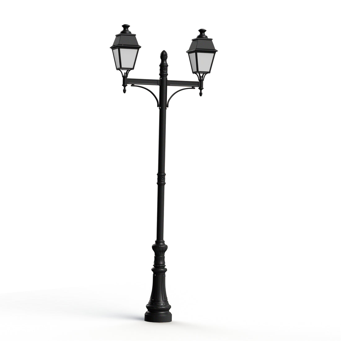 Lampadaire Avenue 4 N°9 E27 opale Noir foncé 000 104198000