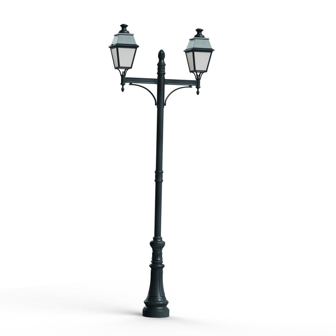 Lampadaire Avenue 4 N°9 LED 35W 3000°K Patine vert de gris 008 Diffuseur opale 104266008