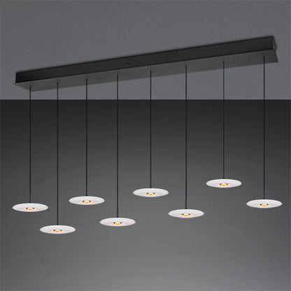 Suspension monte et baisse SIRENA blanche 8 lumières  TRIO 396310831