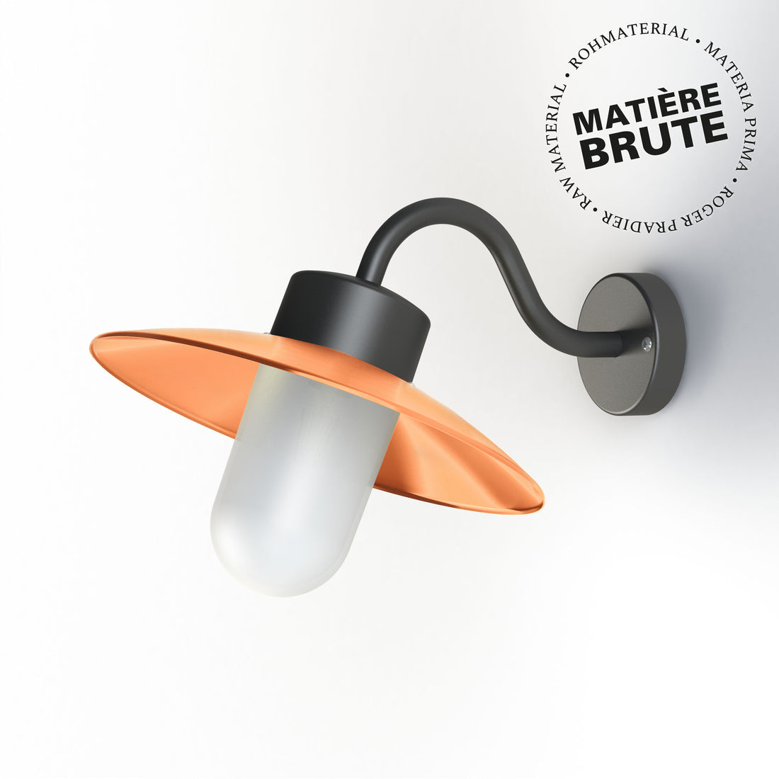 Applique Belcour N°1 opale Cuivre brut 082 106002082