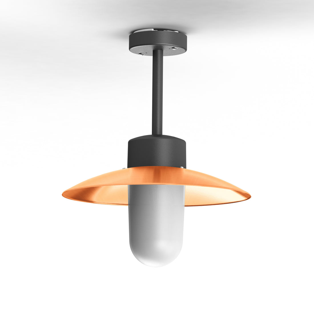 Plafonnier Belcour N°2 opale Cuivre vernis sans patine 084 106004084