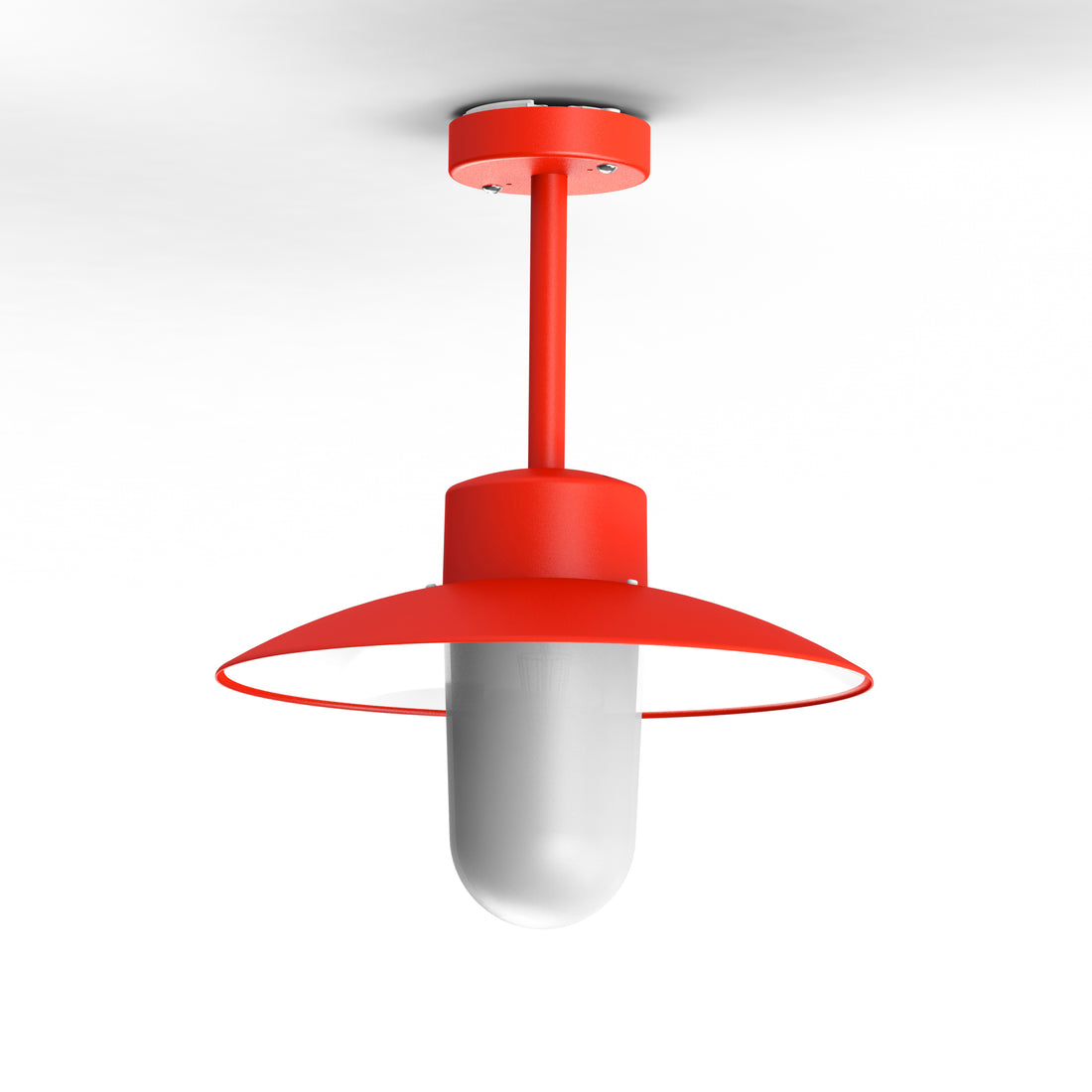 Plafonnier Belcour N°2 opale Rouge signalisation 056 106004056