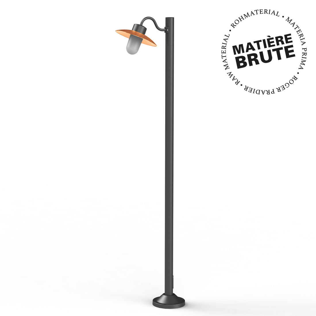 Lampadaire Belcour N°4 opale Cuivre brut 082 106008082