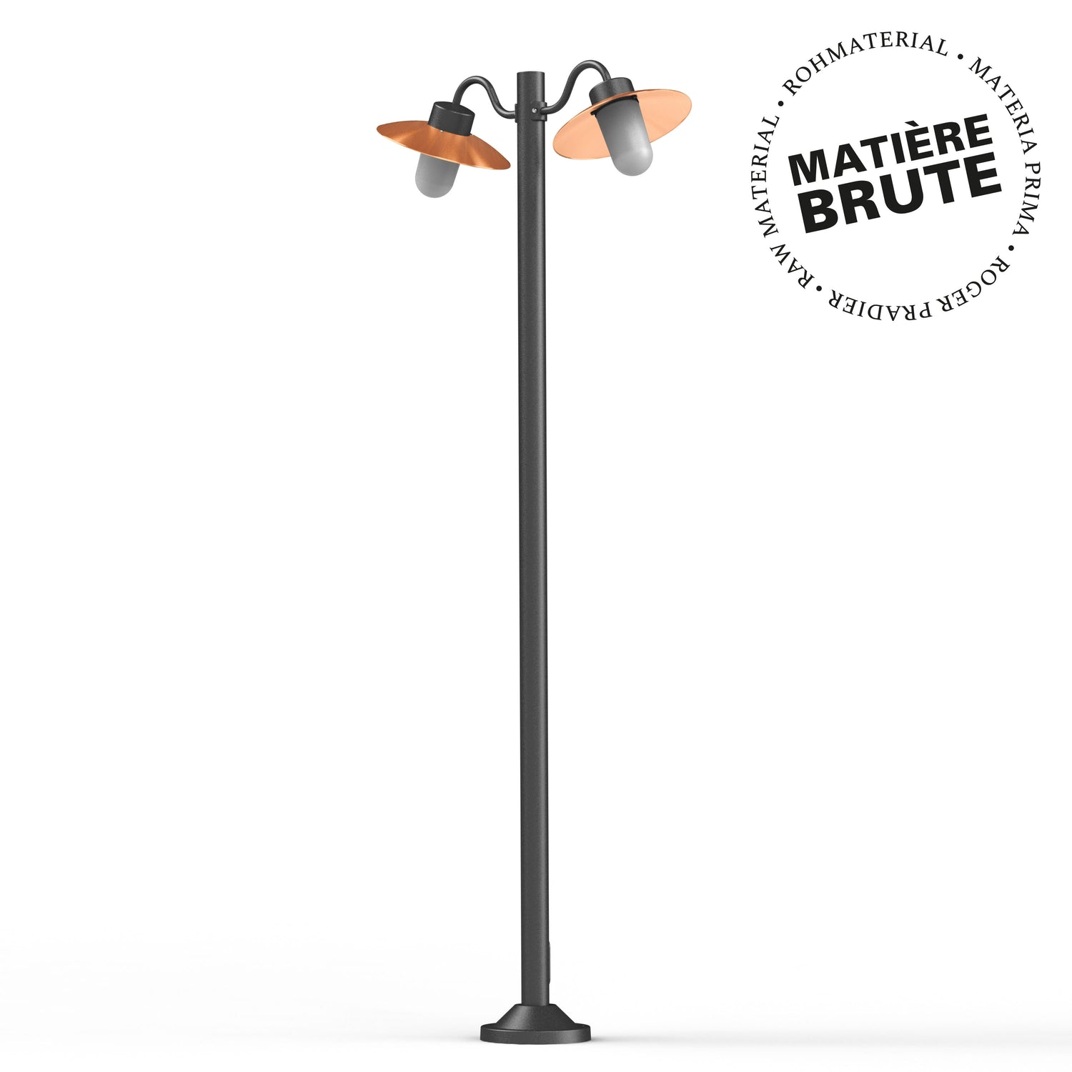 Lampadaire Belcour N°5 opale Cuivre brut 082 106010082