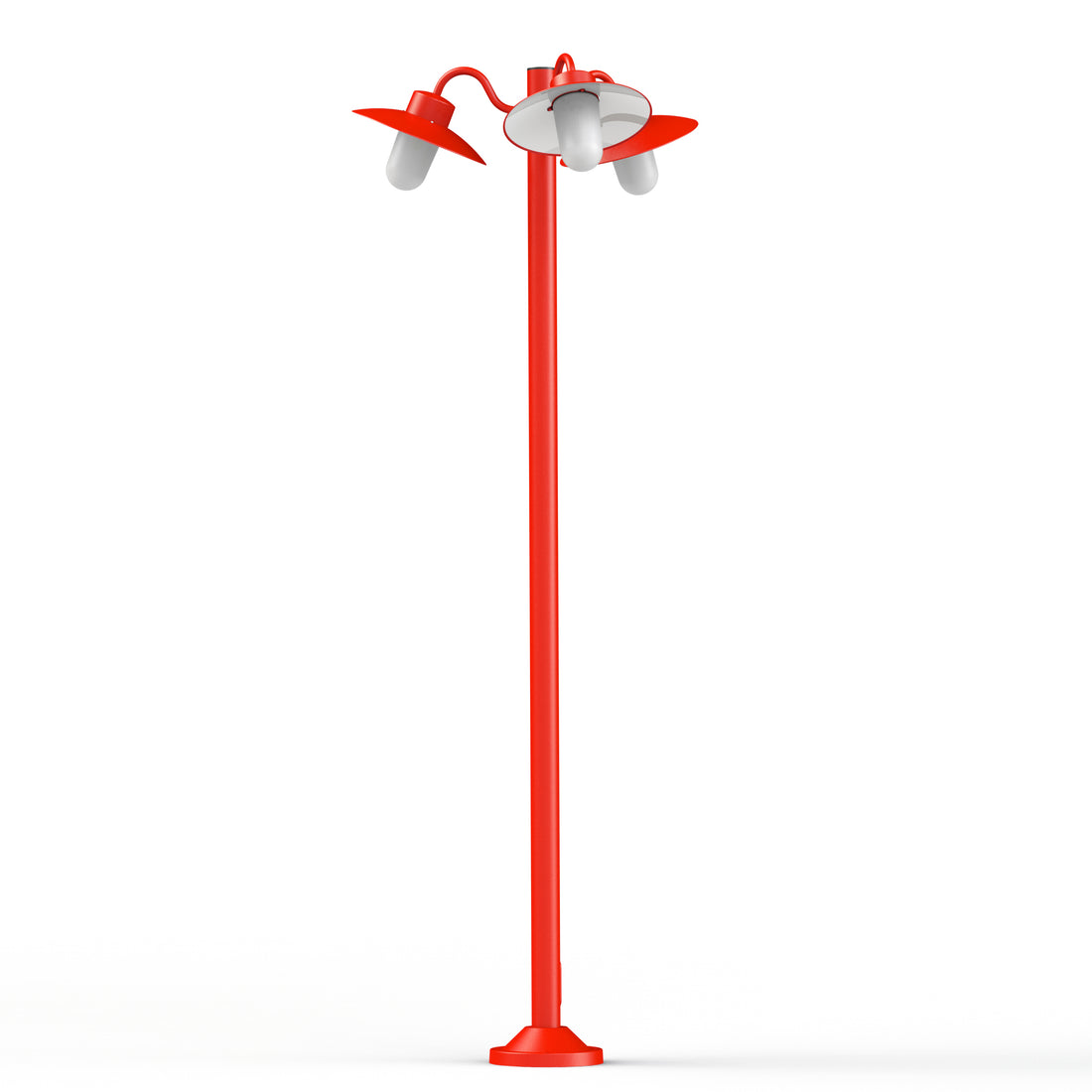 Lampadaire Belcour N°6 opale Rouge signalisation 056 106012056