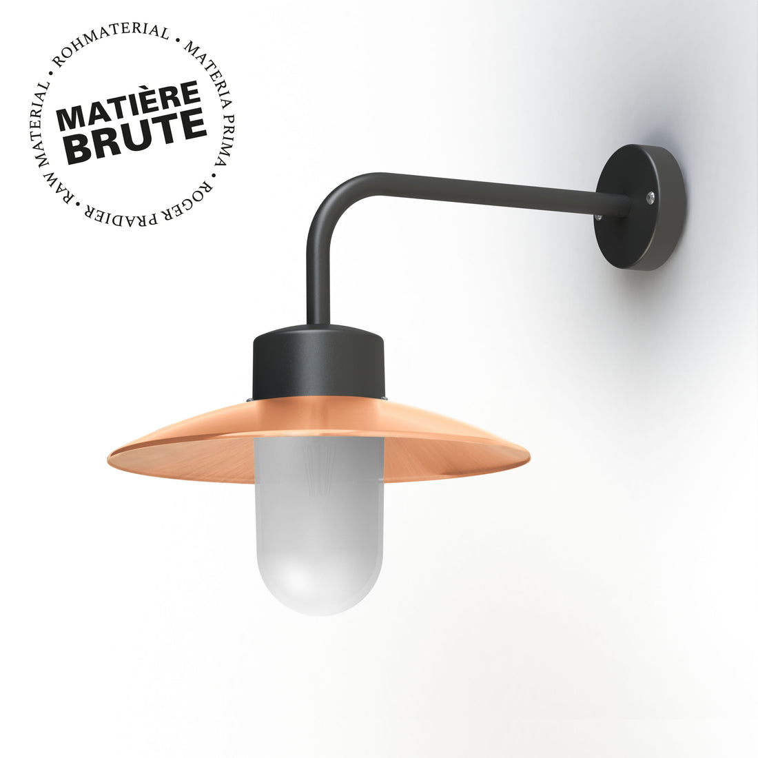 Applique Belcour N°9 opale Cuivre brut 082 106016082