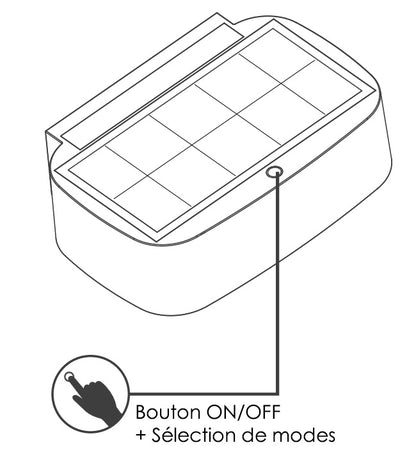 Applique solaire RUMBA noire BFRUMBA2