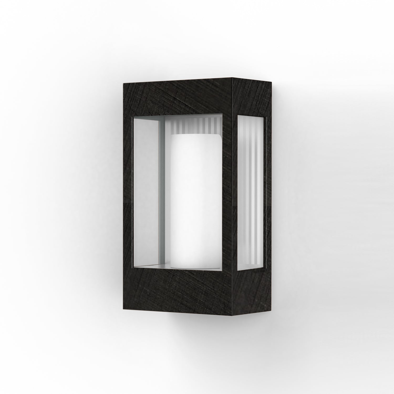 Applique Brick² N°1 Classe 3 Diffuseur clair Aluminium anodisé noir 144 108015144