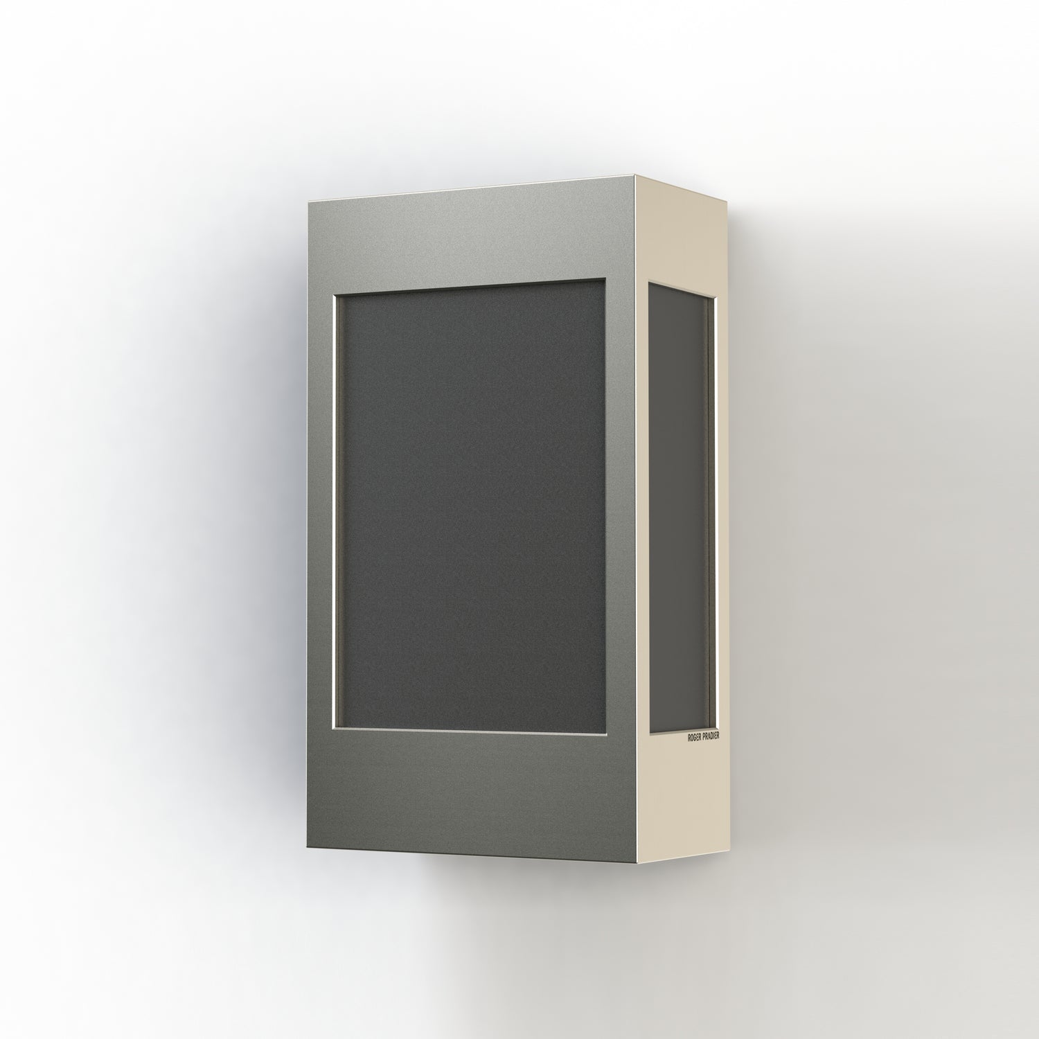 Applique Brick² N° 1 Classe 3 Diffuseur PMMA noir Aluminium brut vernis mat 129 108016129
