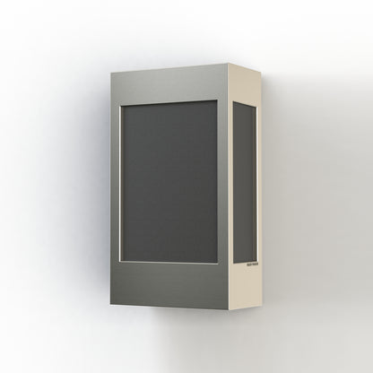 Applique Brick² N° 1 Classe 3 Diffuseur PMMA noir Aluminium brut vernis mat 129 108016129