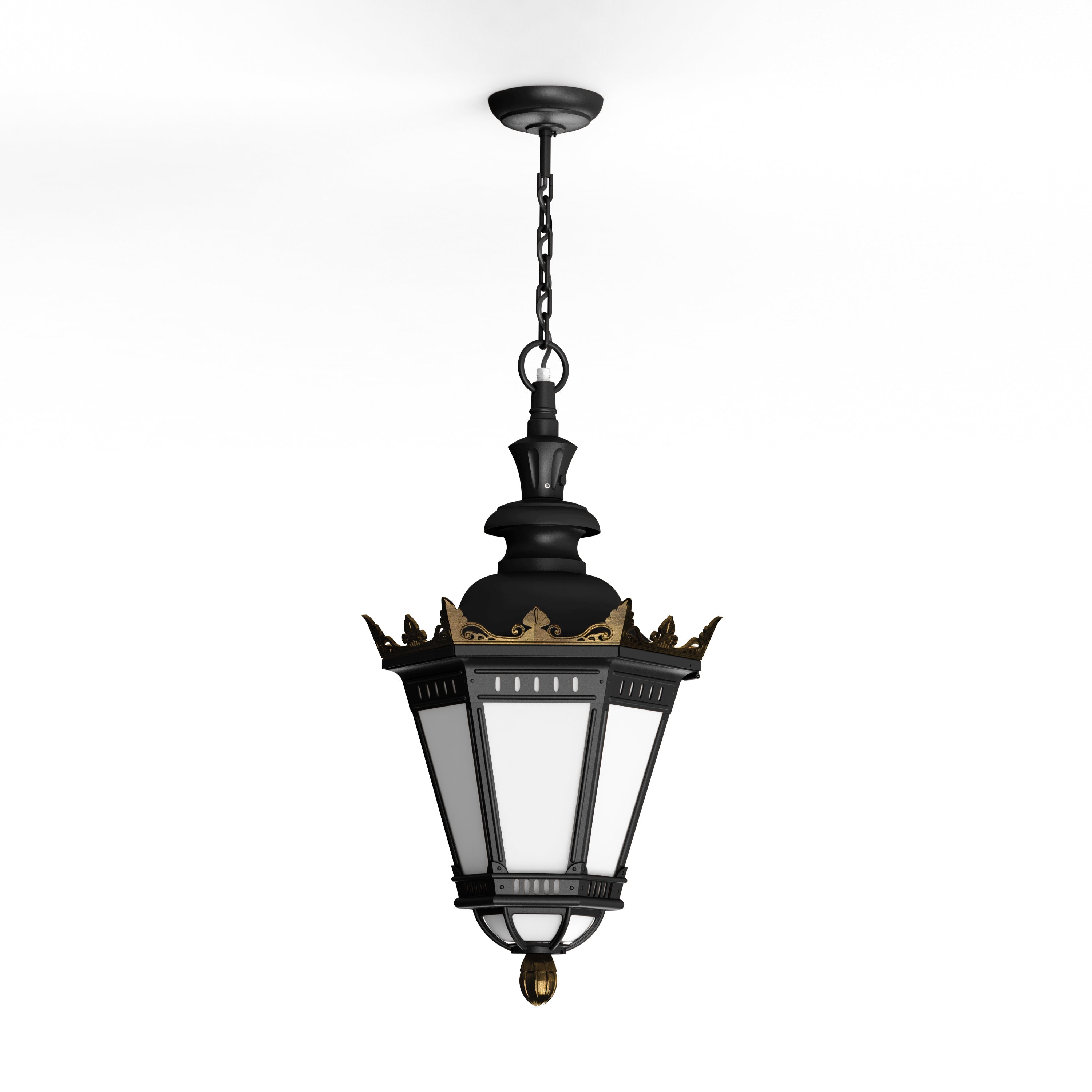 Suspension Citadelle avec couronne N°1 LED 35W 2700°K Noir 000