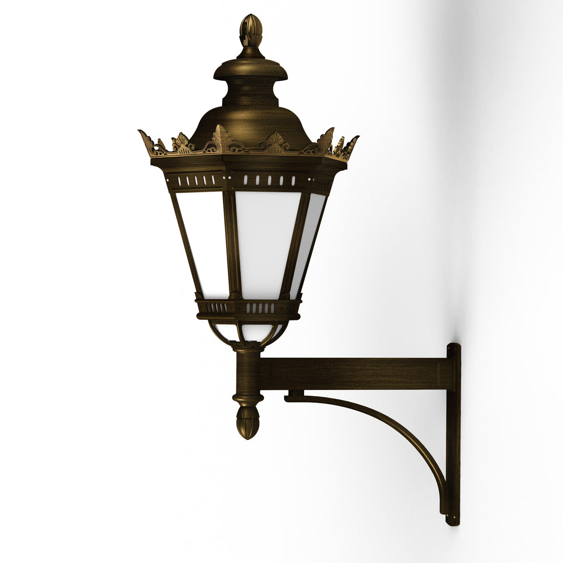 Applique Citadelle avec couronne N°2 LED 35W 3000°K Patine dorée 009 116114009