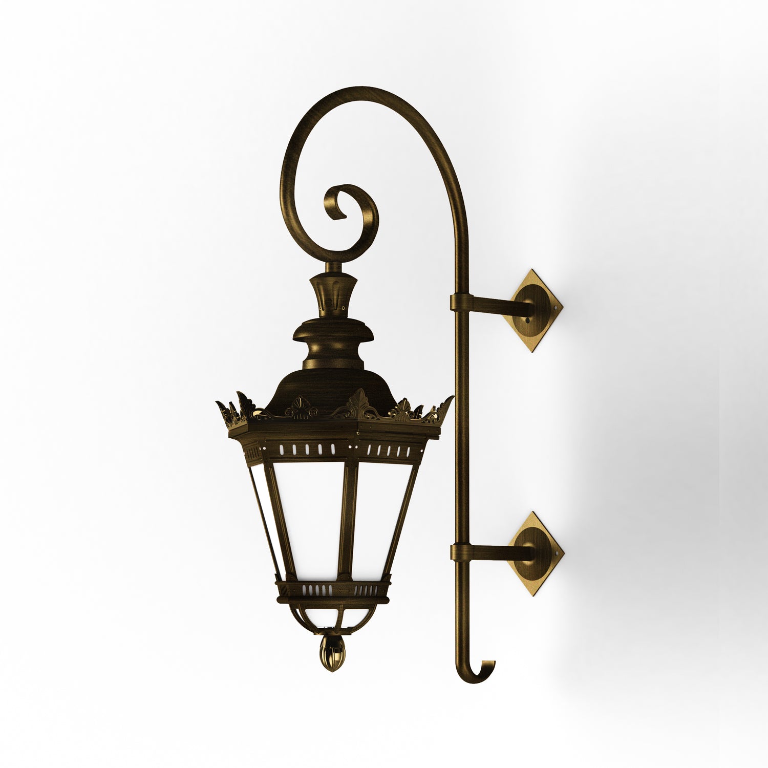 Applique Citadelle avec couronne N°3 LED 35W 2700°K Patine dorée 009 116224009
