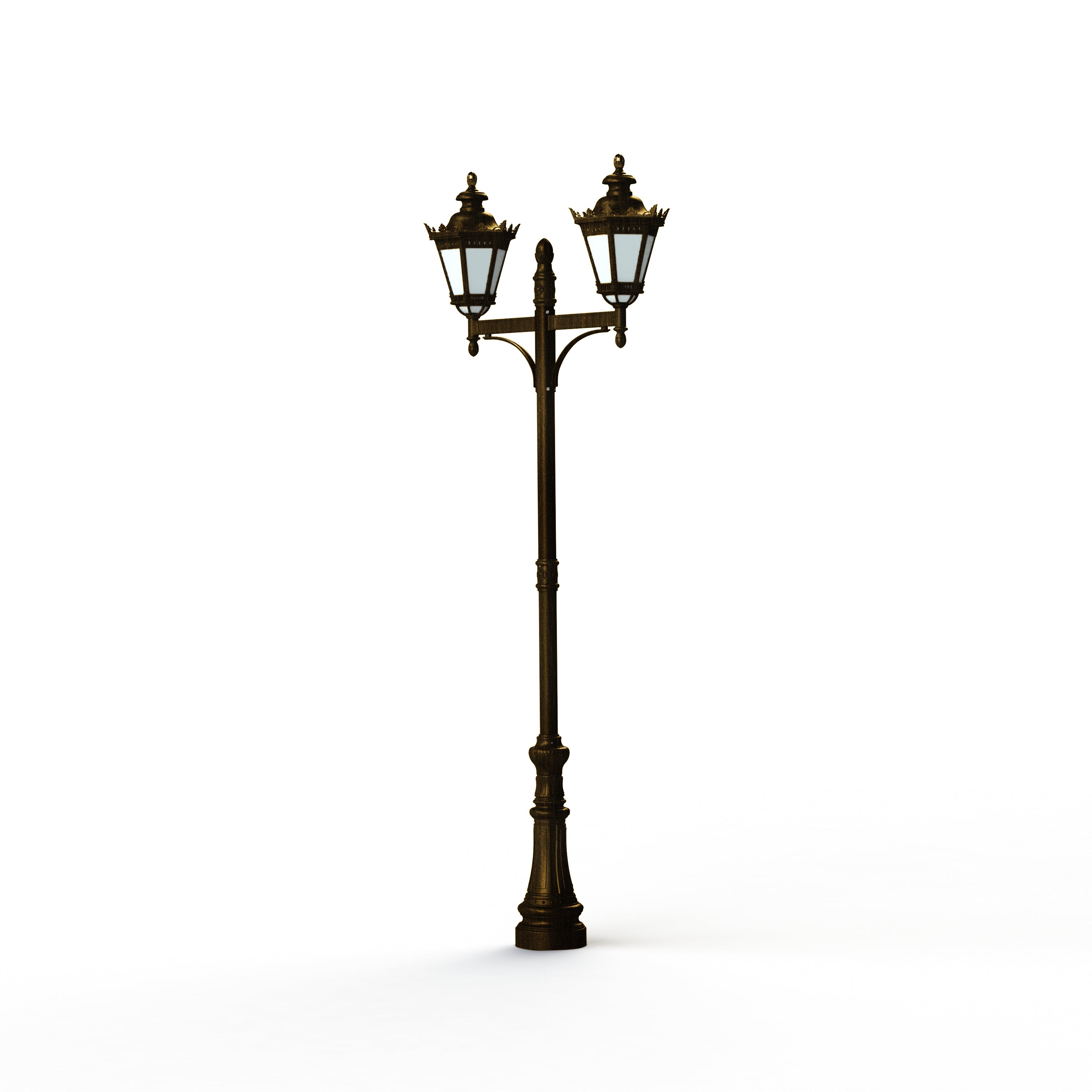 Lampadaire Citadelle avec couronne N°7 LED 35W 3000°K Patine dorée 009 116144009