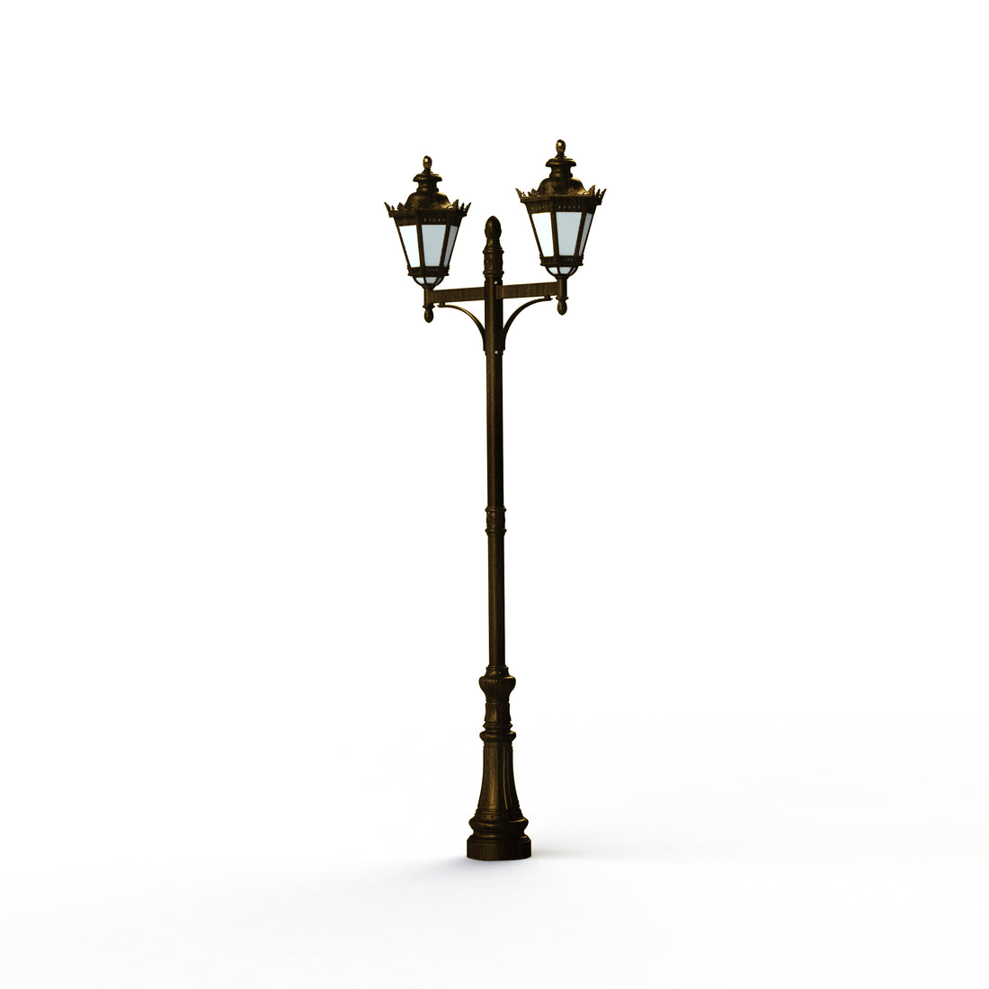 Lampadaire Citadelle avec couronne N°7 LED 35W 2700°K Patine dorée 009 116244009