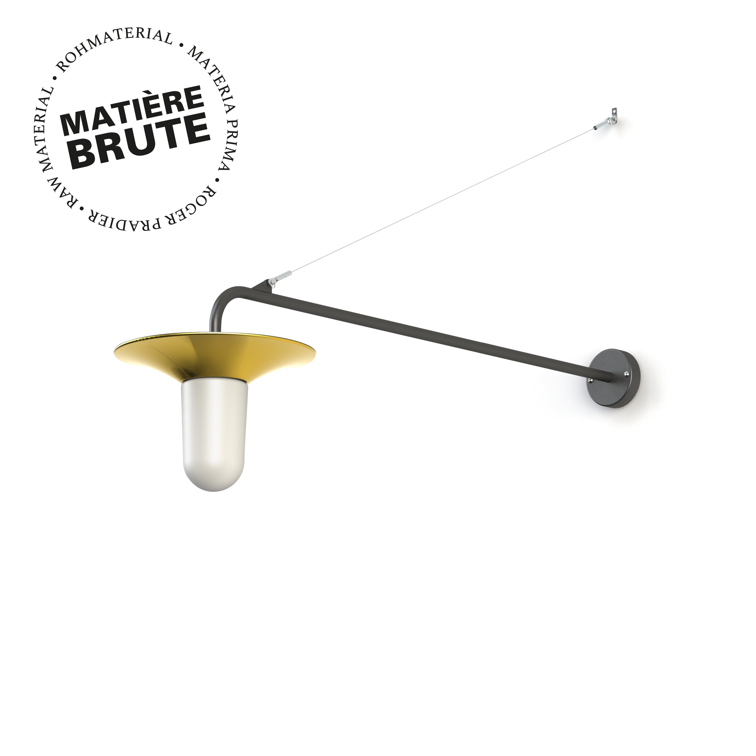 Applique Cooper N°3 opale Laiton brut 072 179006072