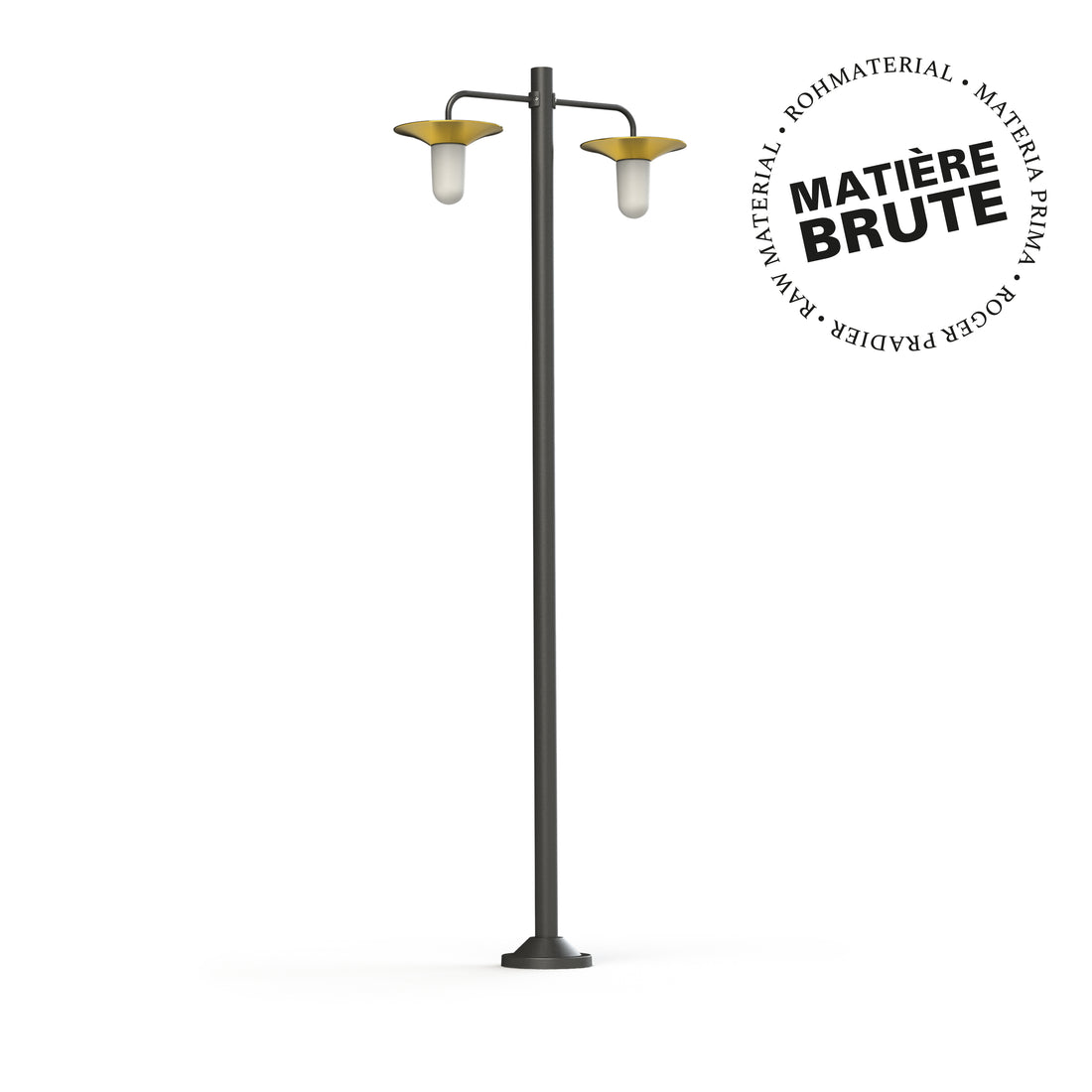 Lampadaire Cooper N°5 opale Laiton brut 072 179010072