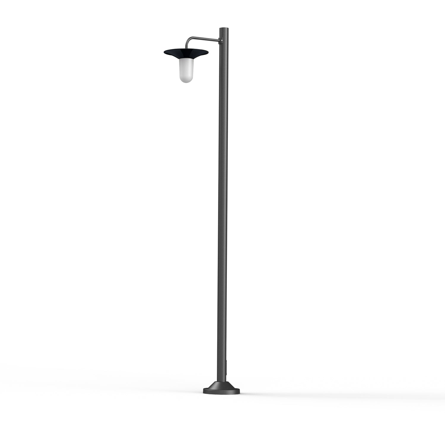 Lampadaire Cooper N°4 opale Emaillé noir 132 179008132