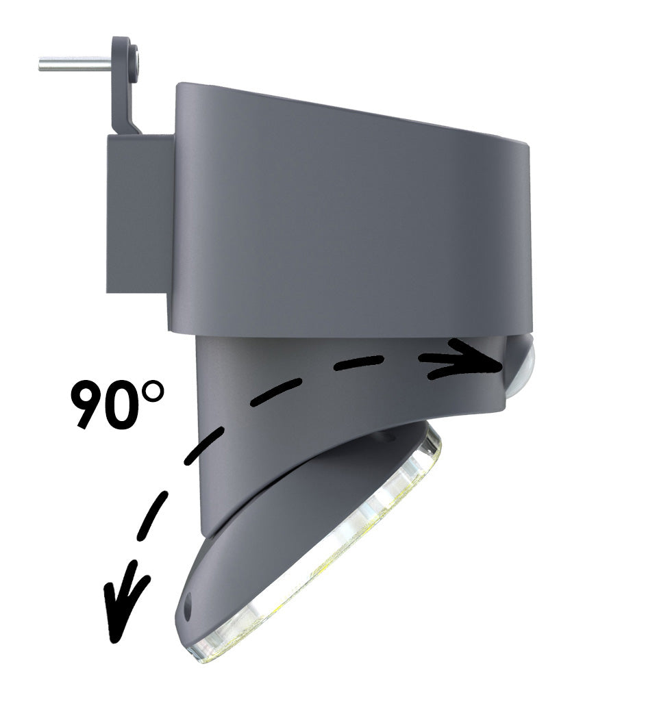 Applique solaire orientable  TWIST grise BFTWIST2
