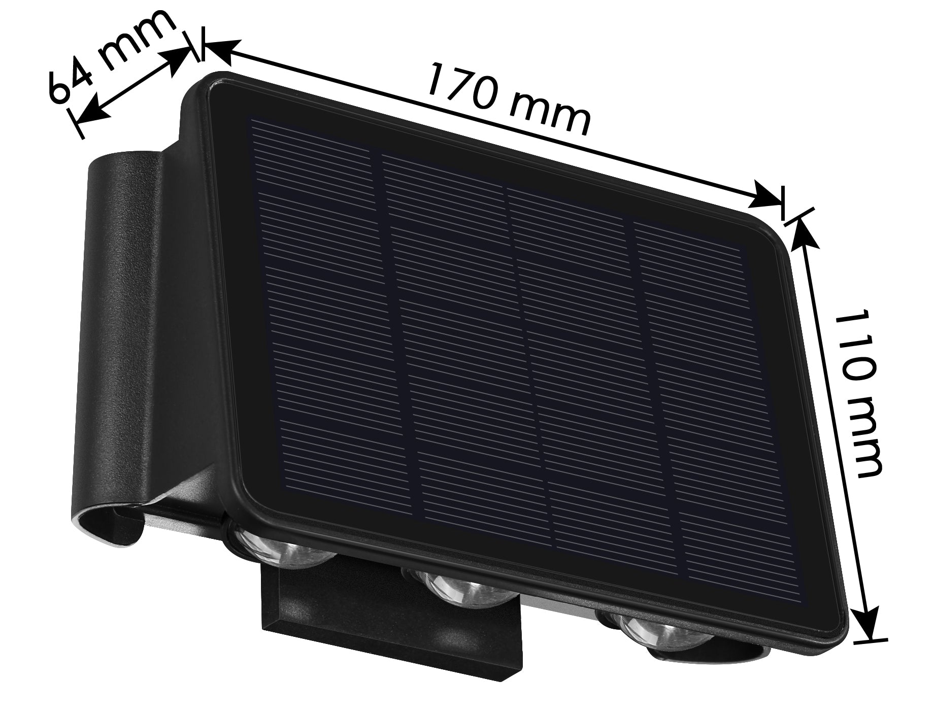 Applique solaire ARK noire BFARK1