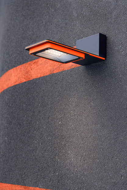 Applique Hector N°1 LED Asym 35W 2700K Dali Jaune soufre 068, Support Gris 107 182336068