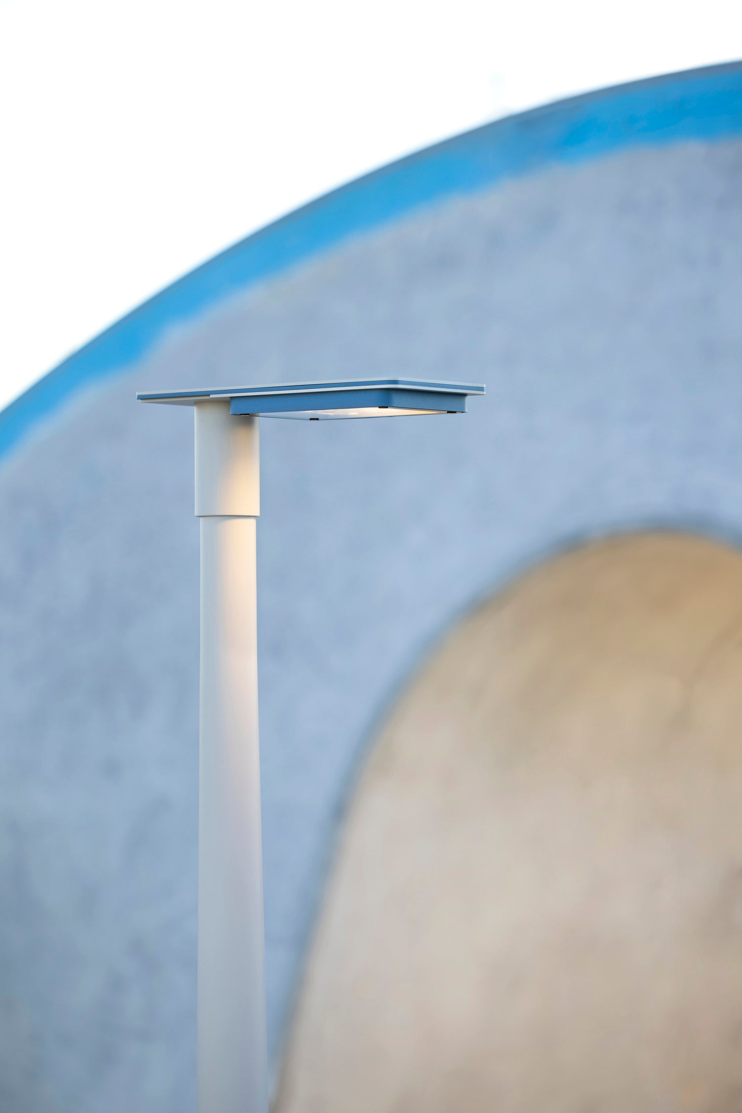 Lampadaire Hector N°3 LED Sym 35W 2700K Bleu 134, Support Gris 105 182247134