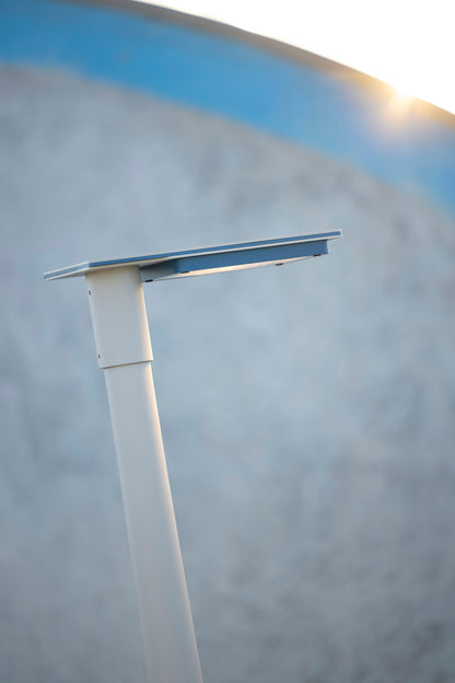 Lampadaire Hector N°3 LED Sym 35W 2700K Dali Rouge 056, Support Gris 105 182247056