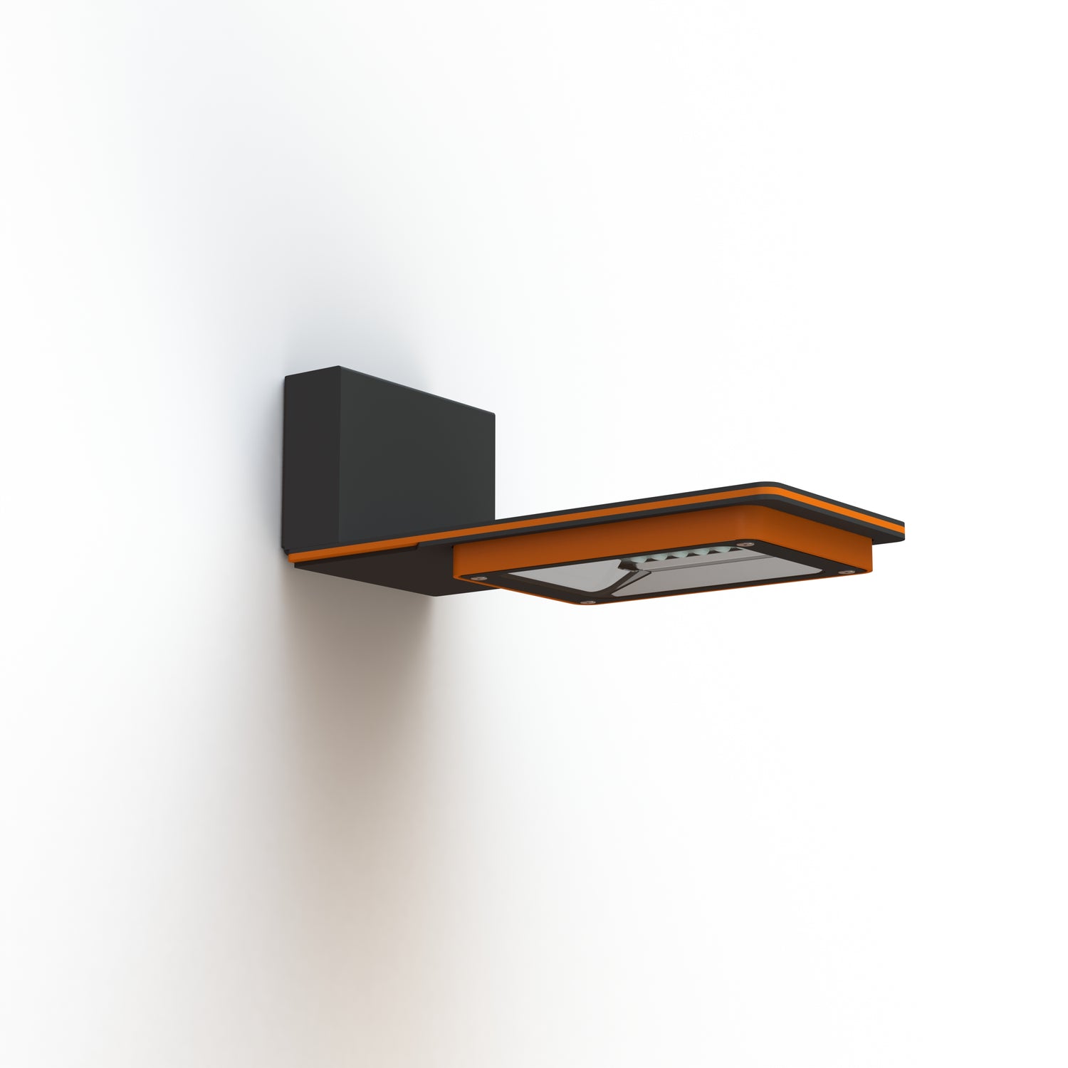 Applique Hector N°1 LED Asym 26W 2700K Orangé pur 014, Support Gris 107 182332014