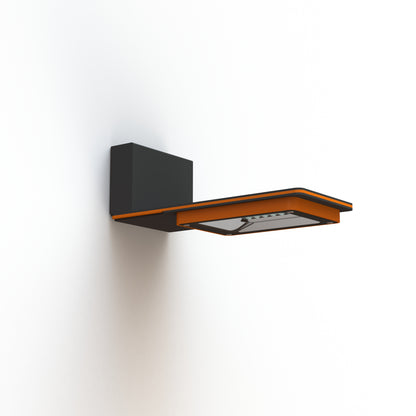 Applique Hector N°1 LED Asym 26W 2700K Orangé pur 014, Support Gris 107 182332014