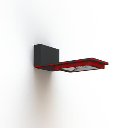 Applique Hector N°1 LED Asym 35W 2700K Dali Rouge 056, Black Grey Support 182336056