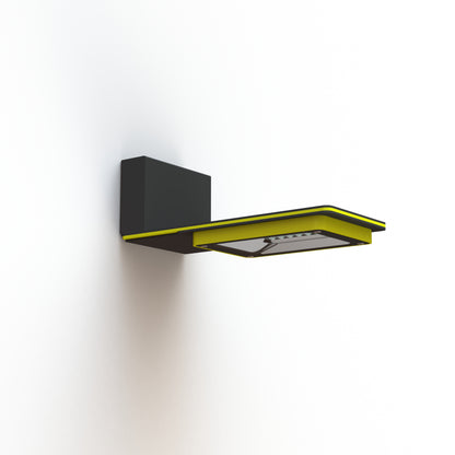 Applique Hector N°1 LED asym 35W 3000K Dali Jaune souffre 068 support Gris 107 182306068