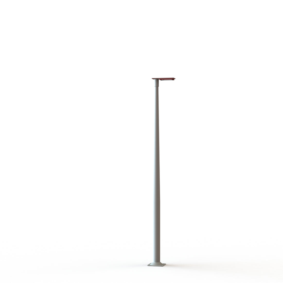 Lampadaire Hector N°2 LED sym 26W 3000K Rouge signalisation 056 support Gris 105 182213056