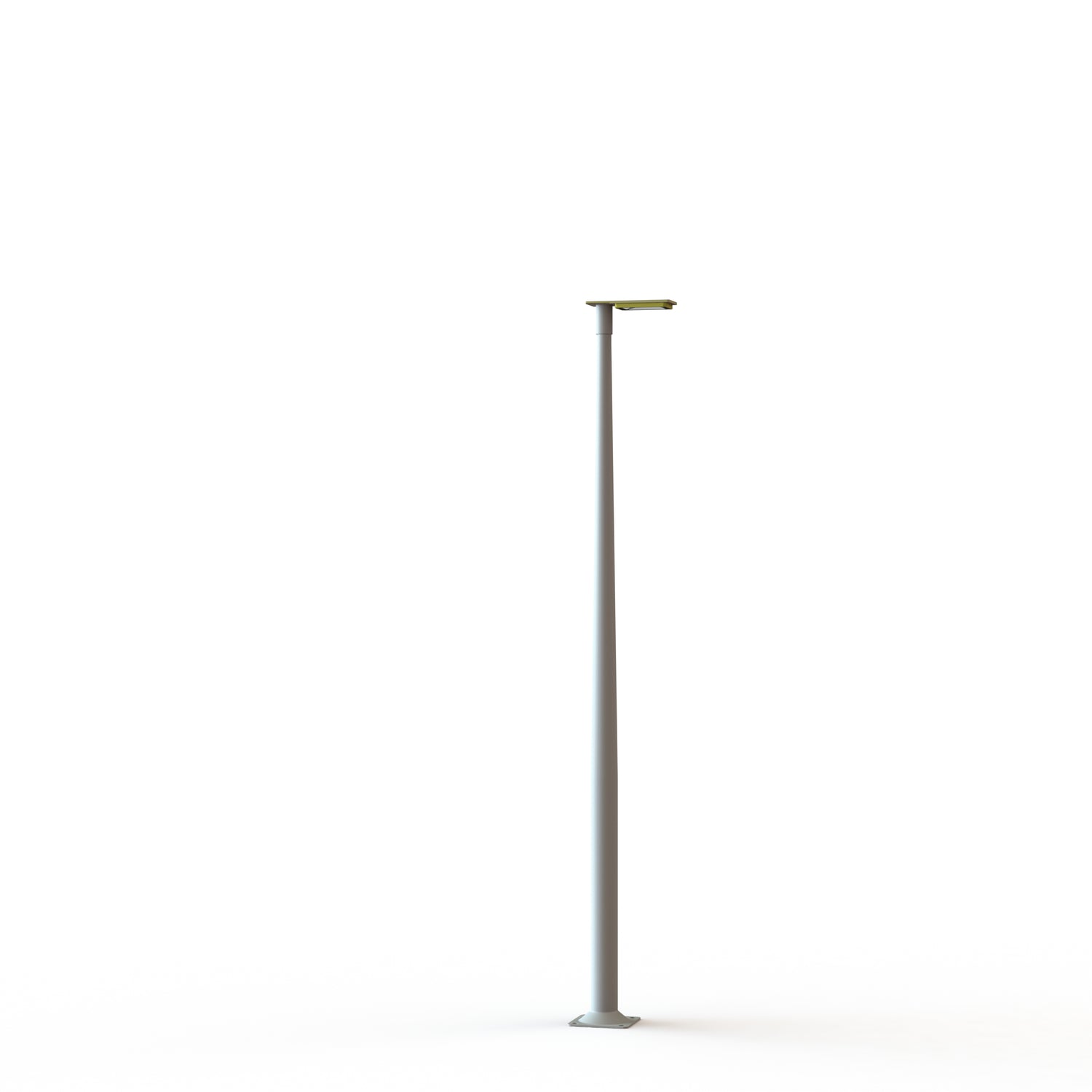 Lampadaire Hector N°2 LED Asym 26W 2700K Jaune soufre 068, Support Gris 105 182238068