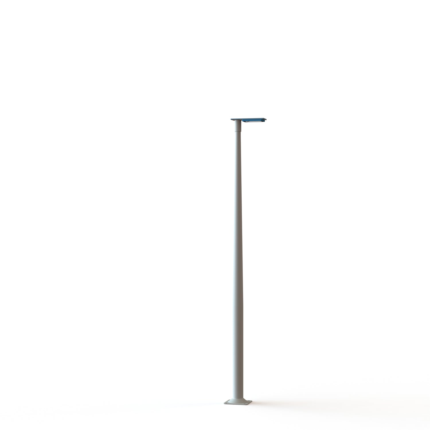 Lampadaire Hector N°2 LED asym 26W 3000K Bleu azur mat 134 support Gris 105 182214134