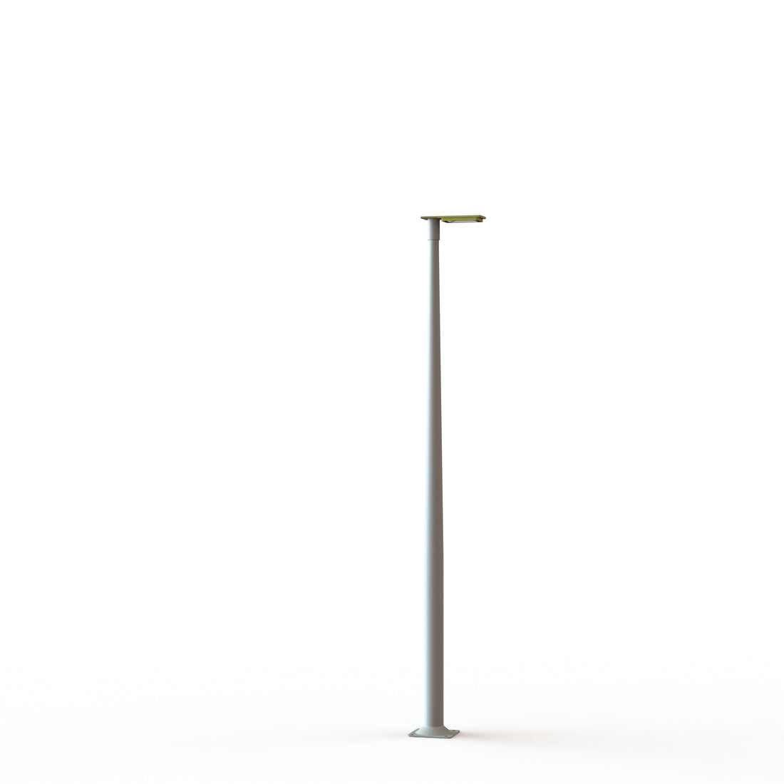 Lampadaire Hector N°2 LED Asym 35W 2700K Dali Jaune soufre 068, Support Gris 105 182242068