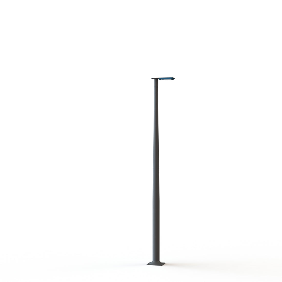 Lampadaire Hector N°2 LED sym 26W 3000K Bleu azur mat 134 support Gris noir 107 182313134