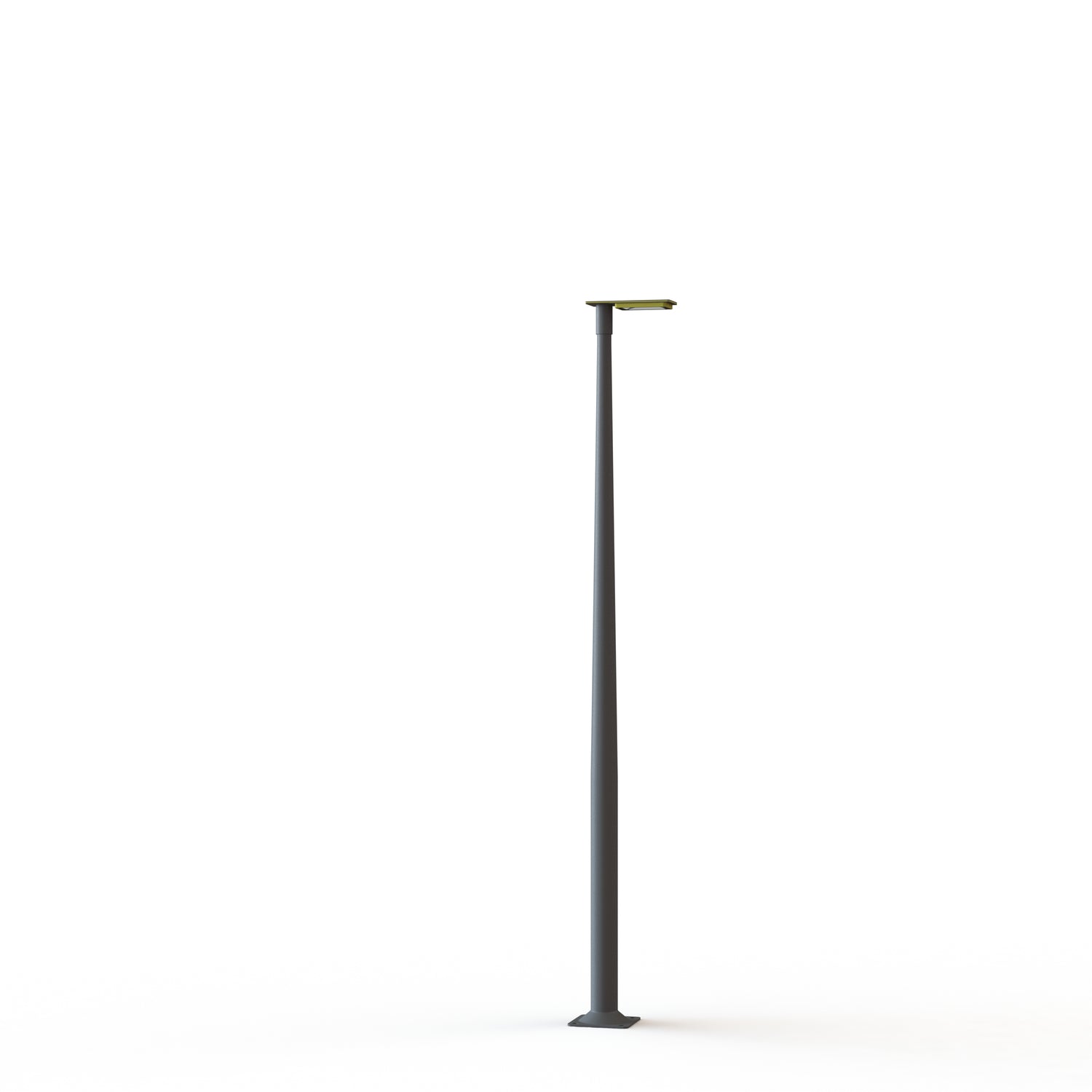 Lampadaire Hector N°2 LED asym 26W 3000K Jaune souffre 068 support Gris noir 107 182314068