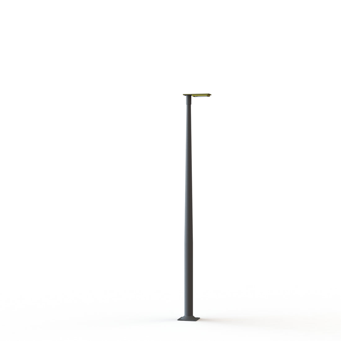 Lampadaire Hector N°2 LED Asym 35W 2700K Dali Jaune soufre 068, Support Gris 107 182342068