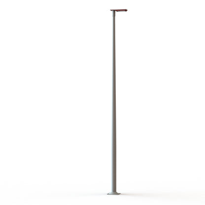 Lampadaire Hector N°3 LED Sym 35W 2700K 1-10V Rouge 056, Support Gris 105 182245056