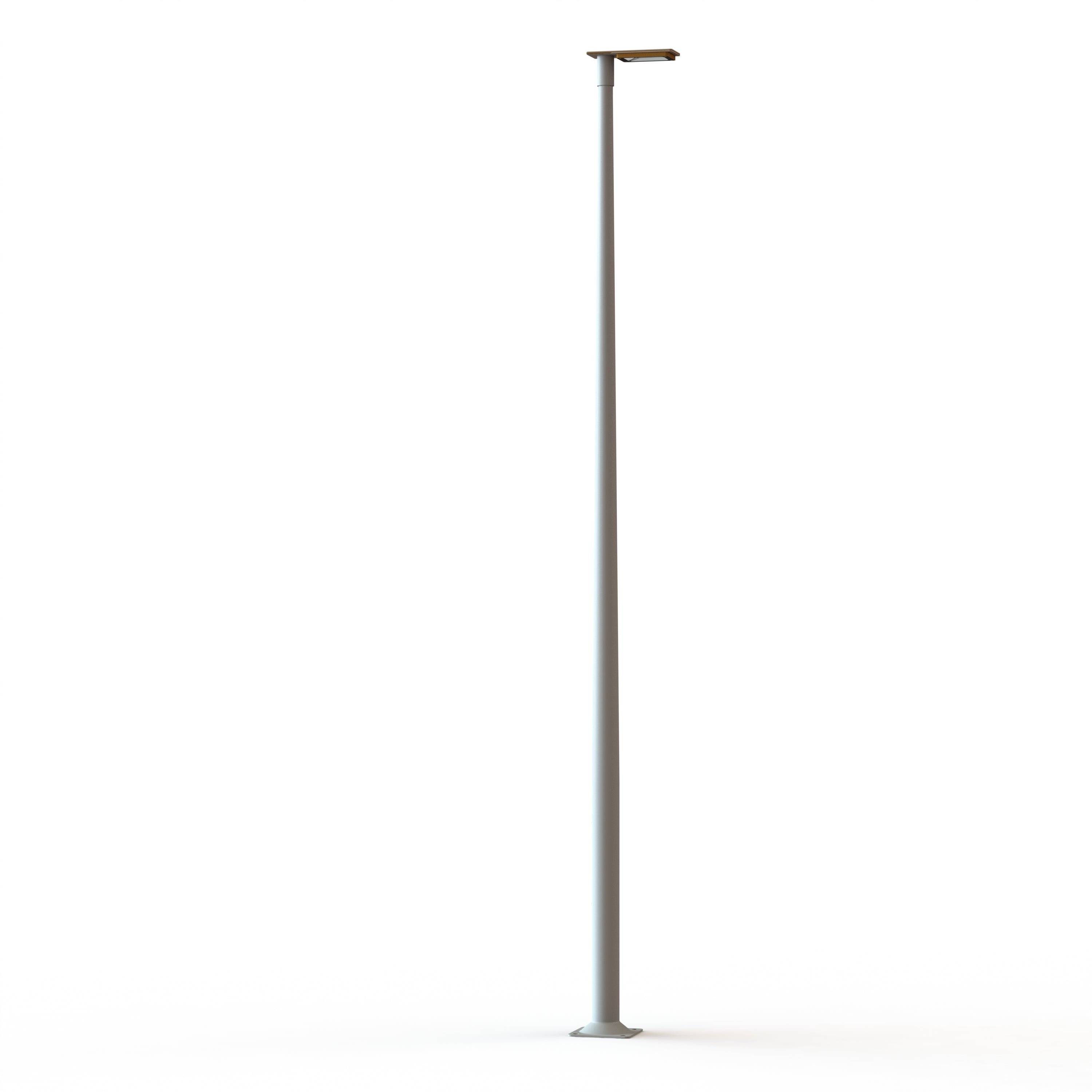 Lampadaire Hector N°3 LED asym 35W 3000K Dali Orangé pur 014 support Gris 105 182224014