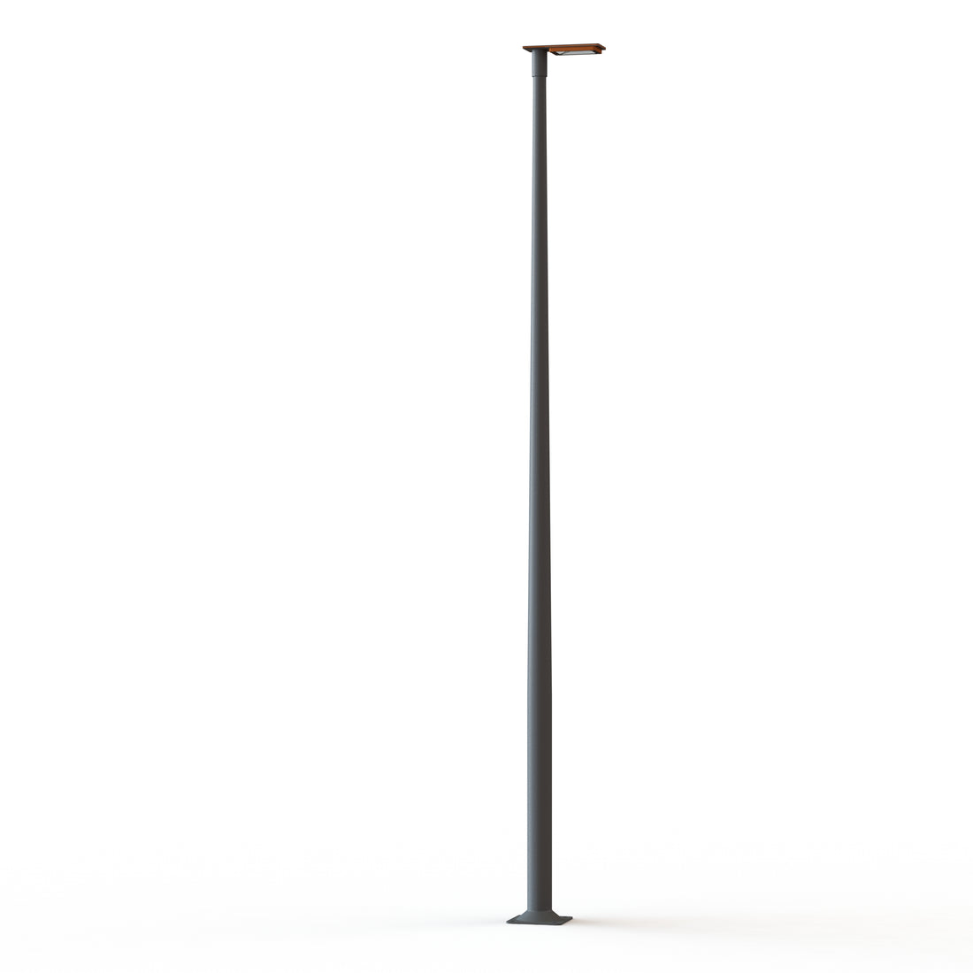 Lampadaire Hector N°3 LED sym 26W 3000K Orangé pur 014 support Gris noir 107 182319014