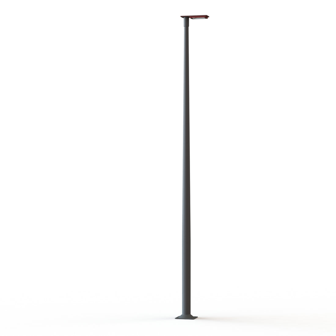 Lampadaire Hector N°3 LED sym 26W 3000K Rouge signalisation 056 support Gris 107 182319056