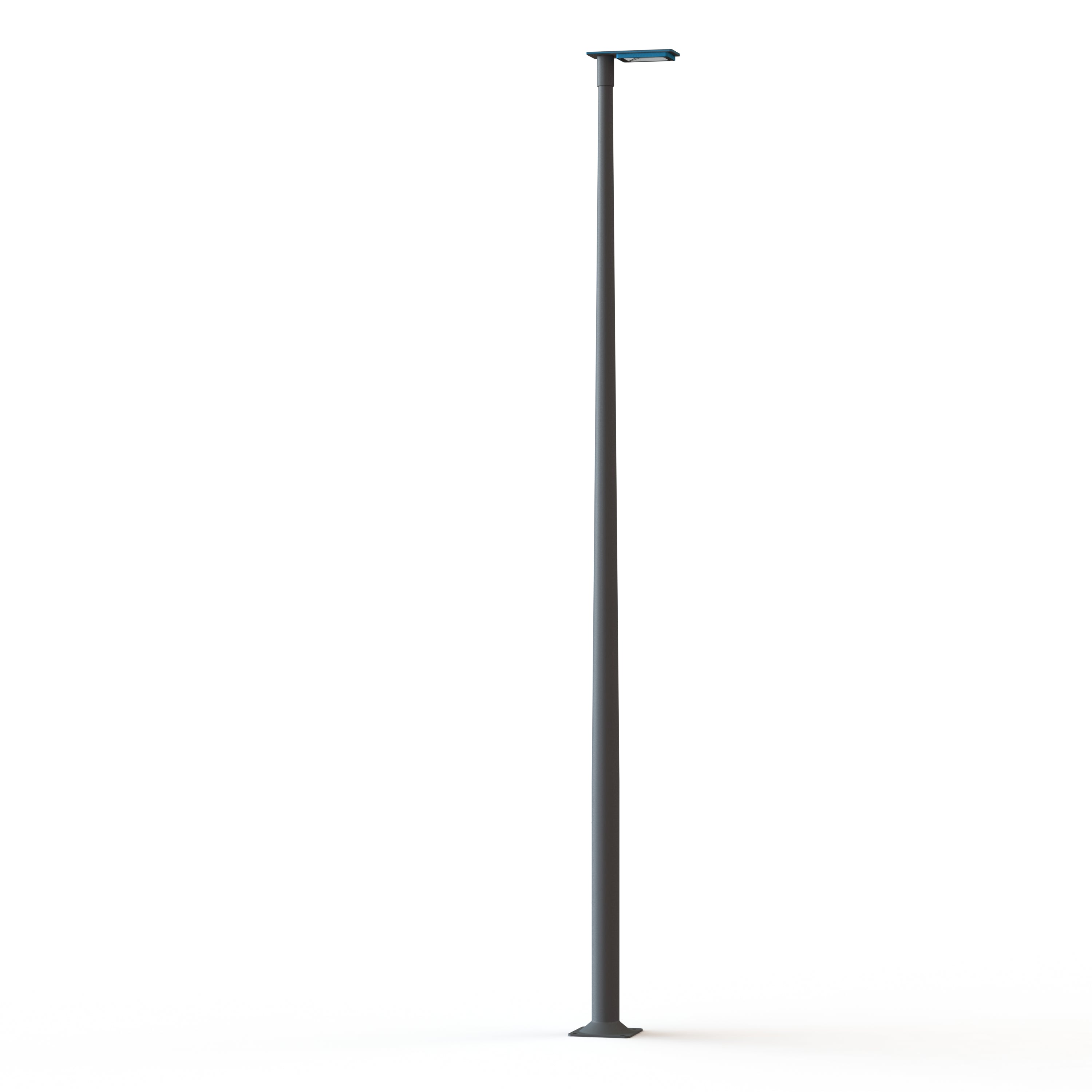 Lampadaire Hector N°3 LED Sym 26W 2700K Bleu 134, Support Gris 107 182343134